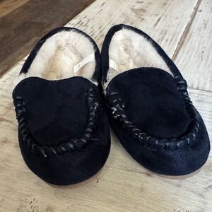 Cozy j Crew navy blue  Kids Moccasins